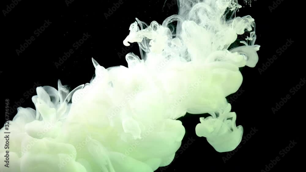 4K, Color drops in water, abstract color mix, drop of Ink color mix paint falling on water Colorful ink in water, 4K footage,