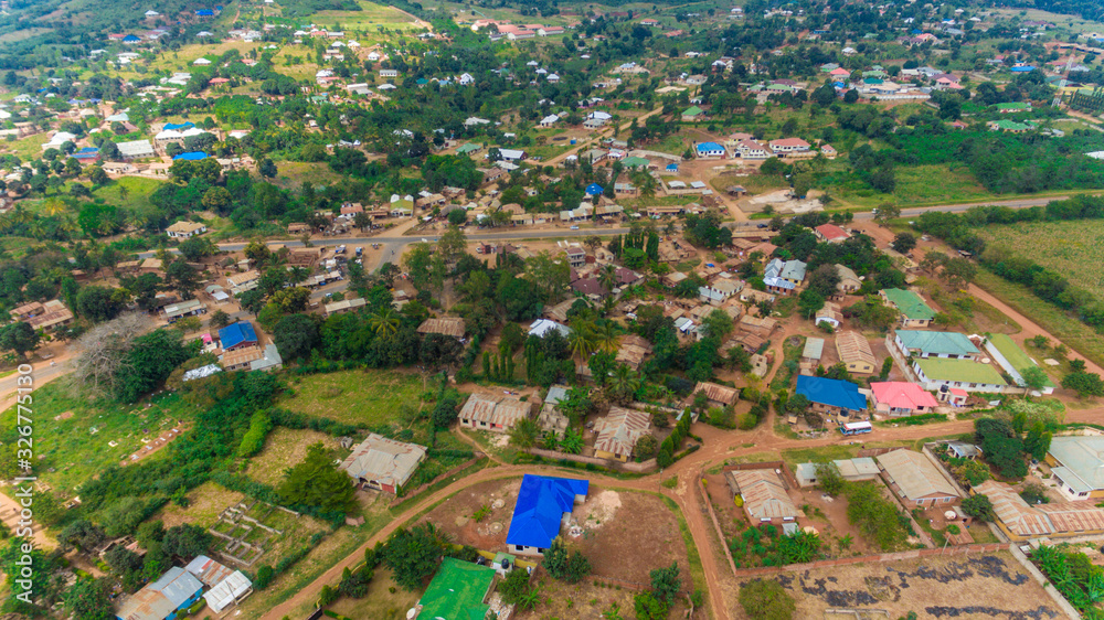aerial view of the morogoro town