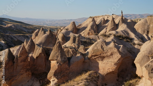 Принти на полотні Dry landscape of the Cappadocia with weird and beautiful rocks, Central Anatolia, Turkey