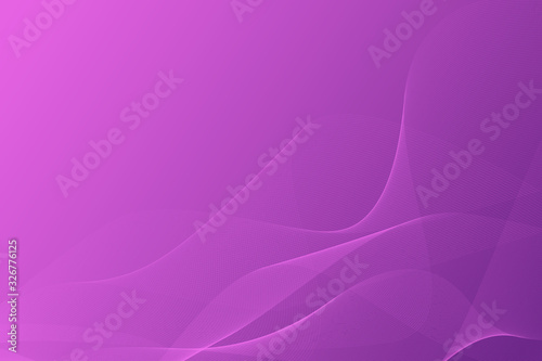 Abstract vector background with colored dynamic waves. Geometric background with copy space. Vector illustration. Pink waves on purple backdrop
