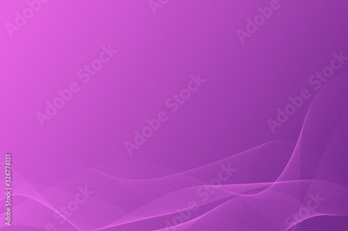 Abstract vector background with colored dynamic waves. Geometric background with copy space. Vector illustration. Pink waves on purple backdrop