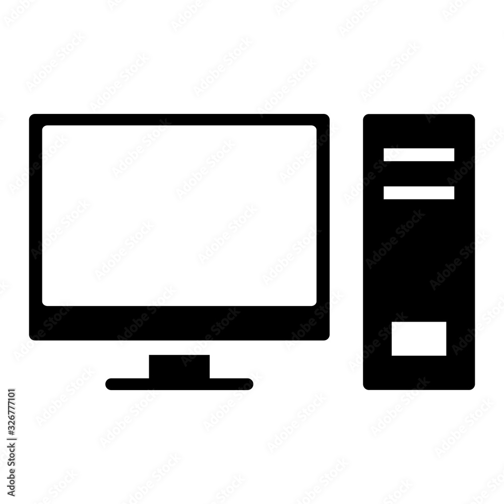 desktop computer icon vector template desktop computer icon vector template