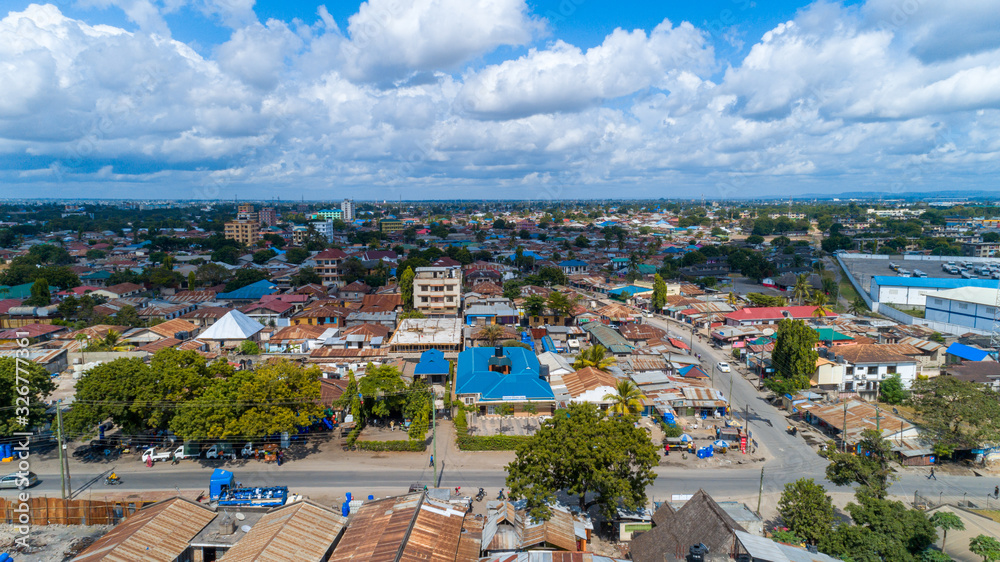 aerial view of the temeke area in Dar es Salaam