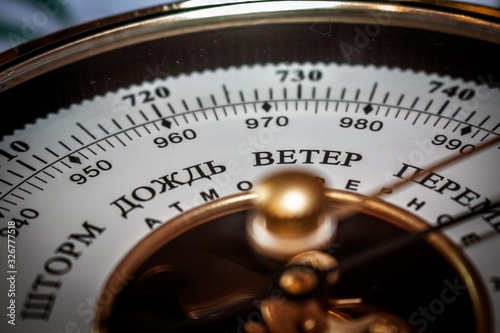 barometer on white background