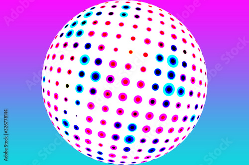 An abstract 3d sphere shape background image.