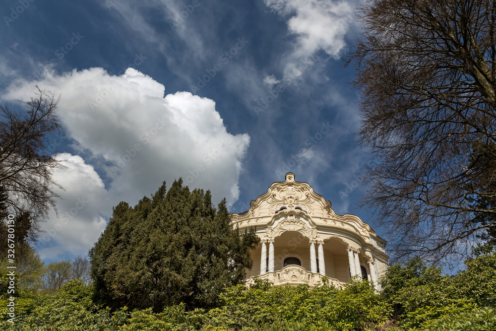 Rokoko building and sky with clouds in Germany Rokoko building and sky with clouds in Germany