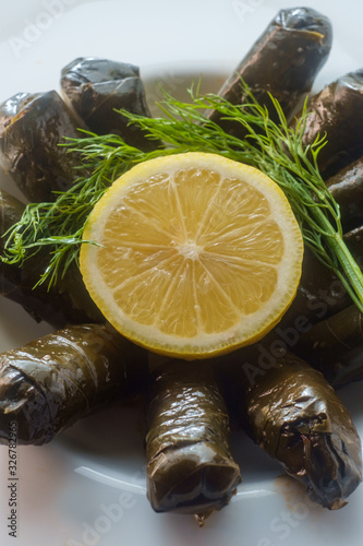 Yaprak Dolma, Stuffed Grape Leaves photo