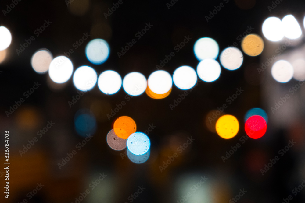 Bokeh - abstract city lights at night