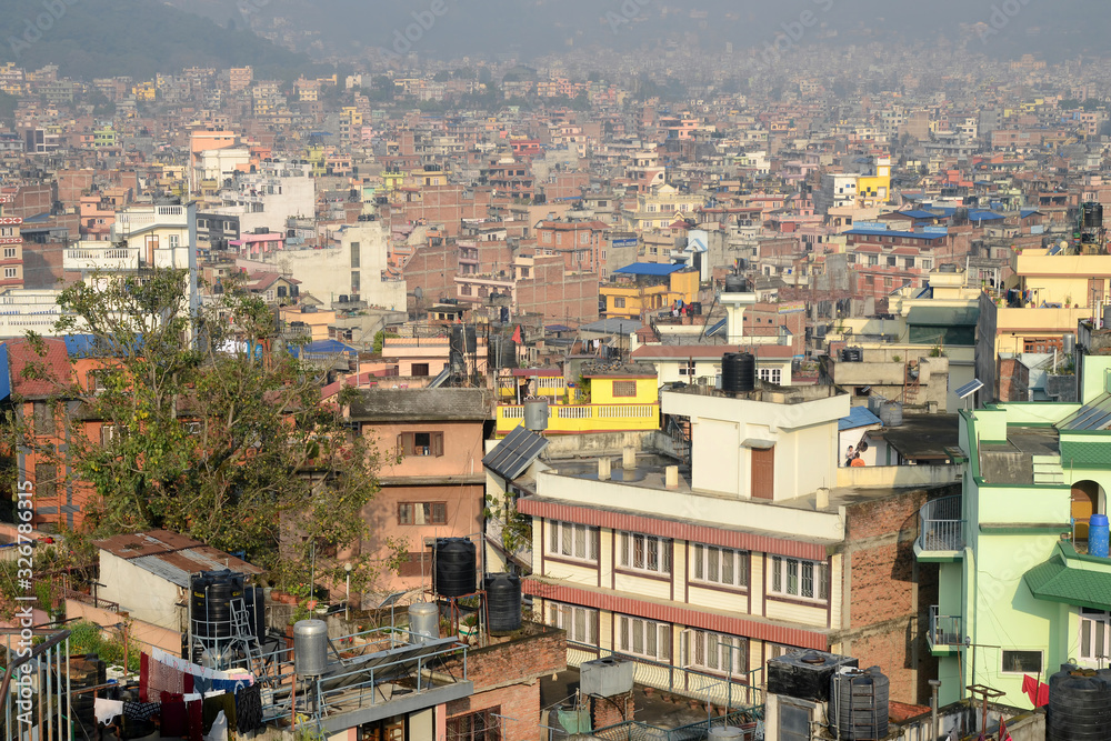 Cityscape of nepalese capital. Kathmandu, Nepal.