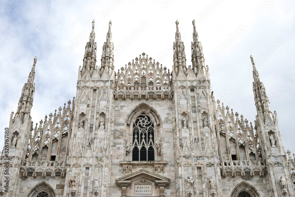 detail of cathedral Duomo in Milan, Italy