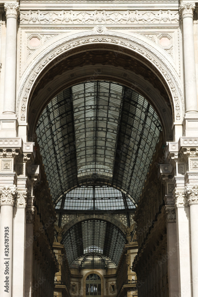 detail of Vittorio Emanuele II gallery, Italy