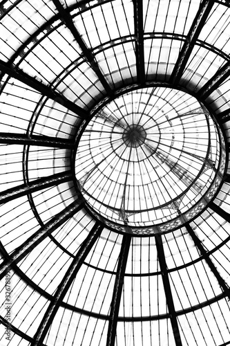 details of the roof Galleria Vittorio Emanuele II in Milan, Italy