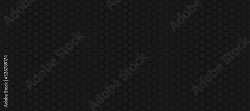 Seamless hexagon pattern. Geometric ornament. Simple dark texture. Delicate vector background.