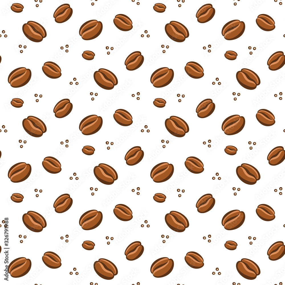 Obraz premium coffee beans seamless pattern