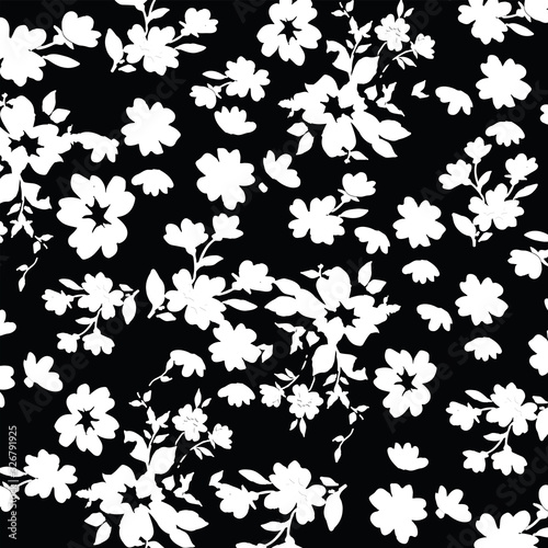 Fashionable pattern in small flowers. Floral background for textiles