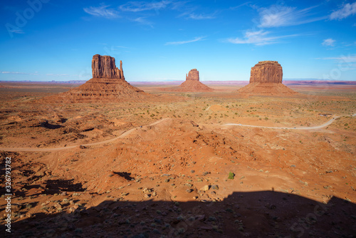 the scenic drive in the monument valley, usa
