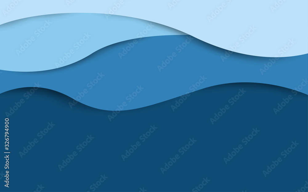 Wave background with papercut style. Can be used for background, backdrop, covers. Vector illustration. Wave background with papercut style. Can be used for background, backdrop, covers. Vector illustration.