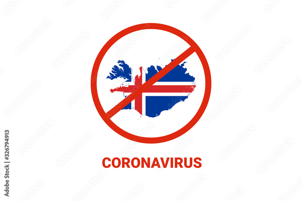 Coronavirus in . Map with flag and warning on white background. Epidemic alert. Covid-19, 2019-nCoV.