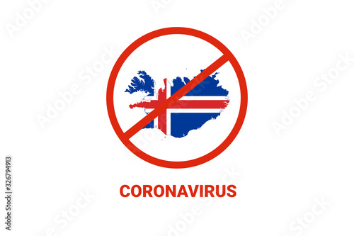 Coronavirus in . Map with flag and warning on white background. Epidemic alert. Covid-19, 2019-nCoV. © creativeforce