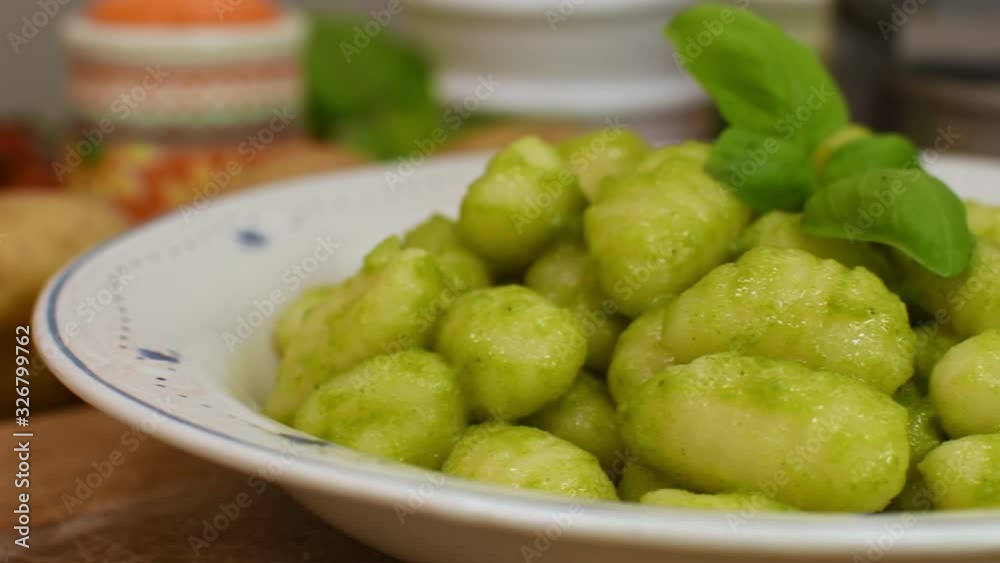 Gnocchi with Homemade Basil Pesto Sauce Gnocchi with Homemade Basil Pesto Sauce