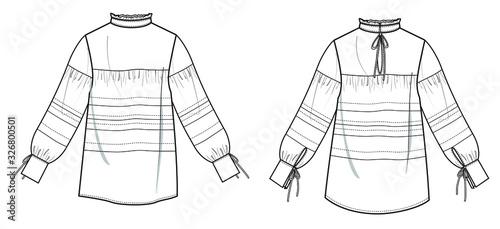 vector illustration of a womens fashion design top dress