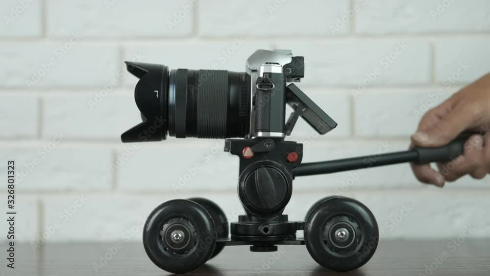 The camera on the trolley. The camera on the trolley.