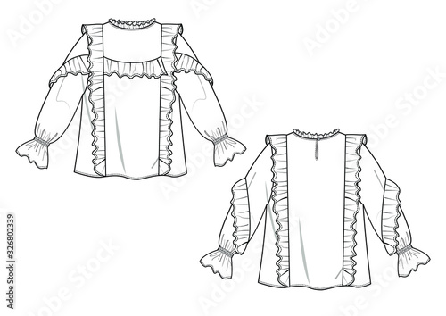 vector illustration of a womens fashion dress