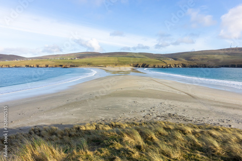 St Ninian beach Tombolo Shetland