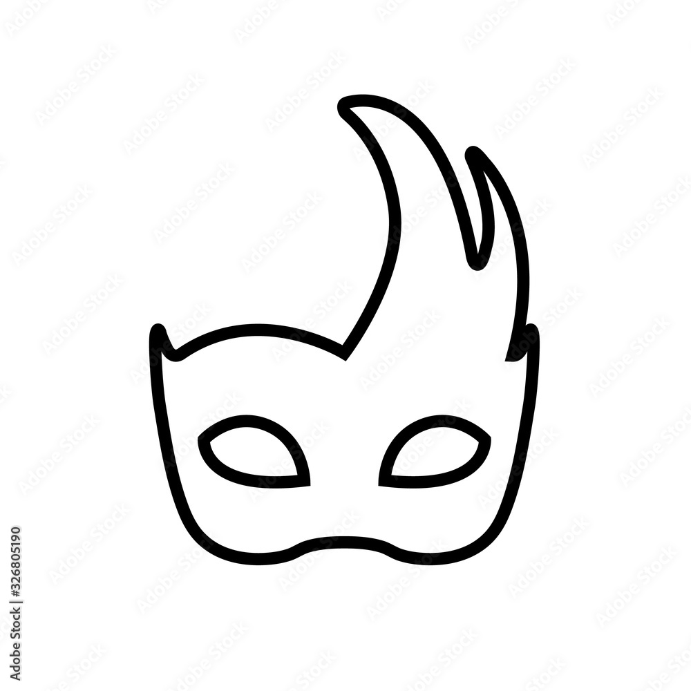 Mask line icon, logo isolated on white background Mask line icon, logo isolated on white background