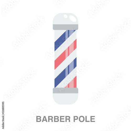 barber pole flat icon on white transparent background. You can be used black ant icon for several purposes.	