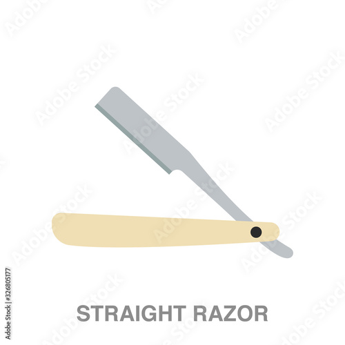 straight razor flat icon on white transparent background. You can be used black ant icon for several purposes.	