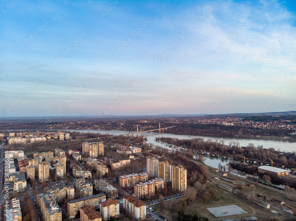 aerial view of Novi Sad