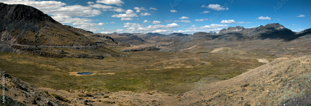 National Park of Huascaran. Peru Panorama. Andes