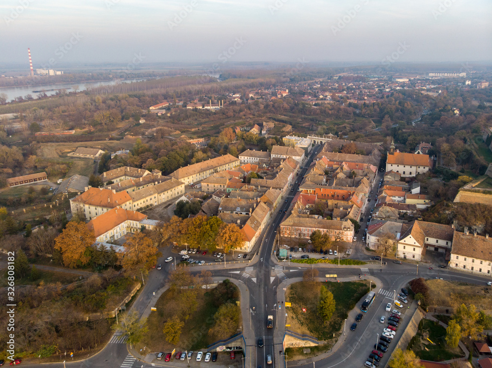 aerial view of petrovaradin