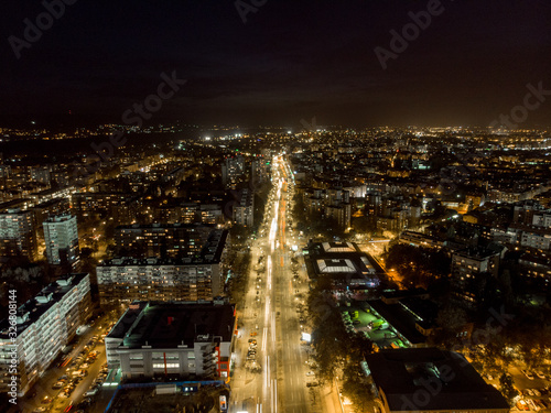 Novi Sad cityscape at night