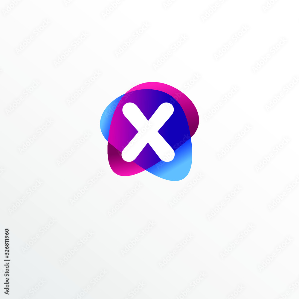 Initial Letter X Funny Colorful Logo Design Initial Letter X Funny Colorful Logo Design
