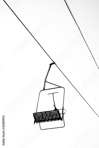 A black & white Chairlift