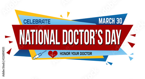 National doctor's day banner design
