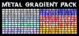 Realistic metal chrome gradient big texture pack. Shiny metal foil gradient set. Vector illustration
