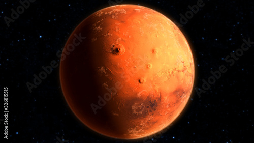 Extra High Resolution of MARS planet 8k 3d illustration