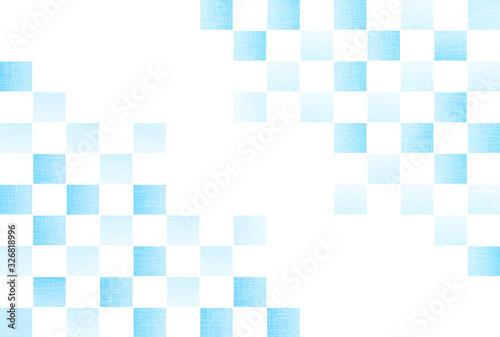 夏　和紙　チェック　背景