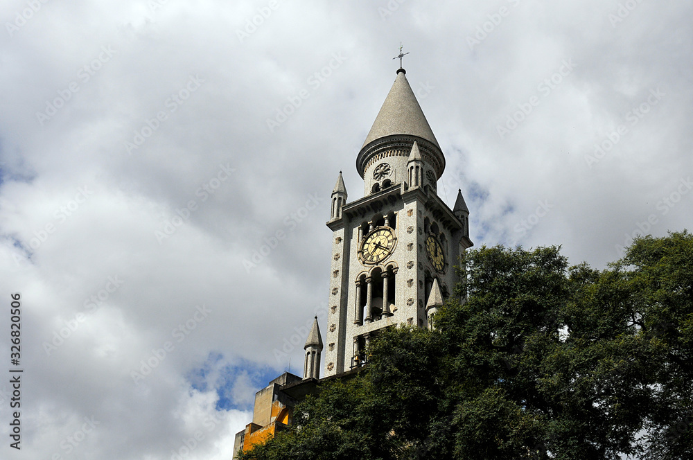 Church tower with clock - São Paulo