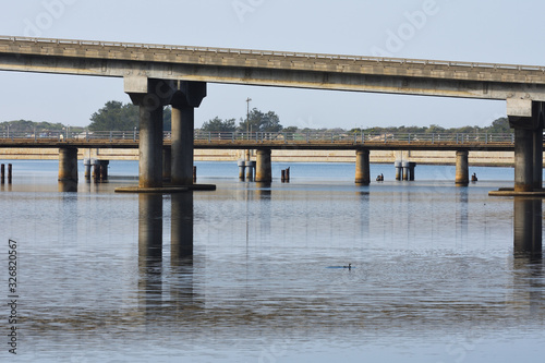 Bridges And Water Reflection Over The Great Brak River, Mossel Bay, South Africa photo