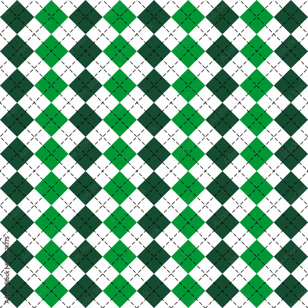 St. Patricks day Argyle. Pattern Scottish cage St. Patricks day Argyle. Pattern Scottish cage