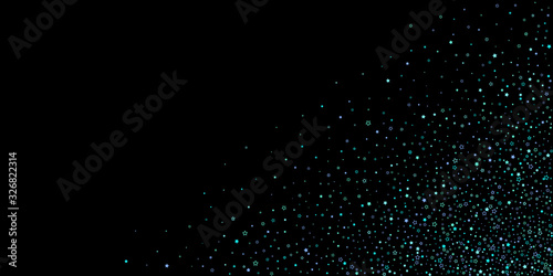 Blue, cyan, turquoise glitter stars, confetti.