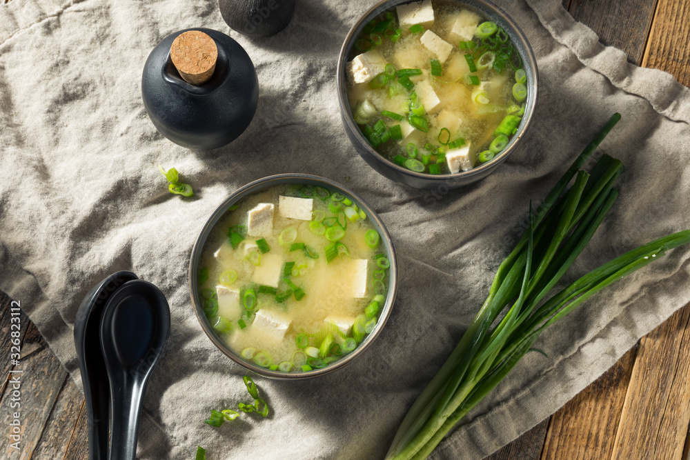 Healthy Japanese Tofu Miso Soup Stock Photo | Adobe Stock