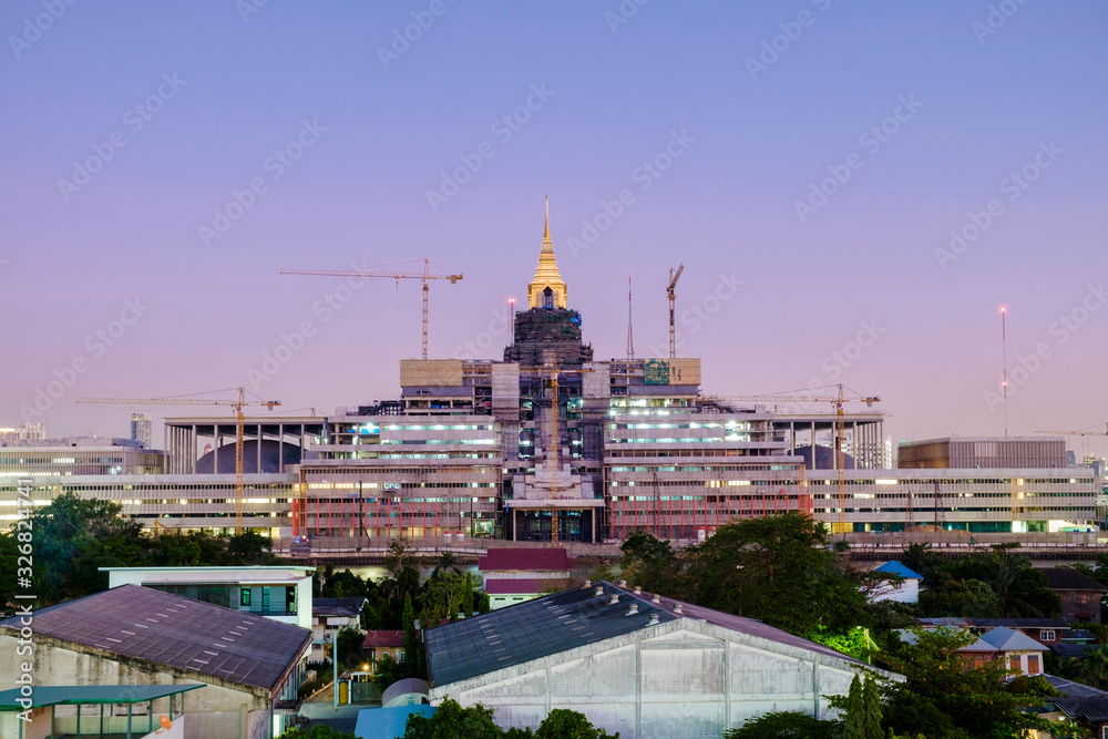 construction site of new government house , parliament, Thailand, February 2020