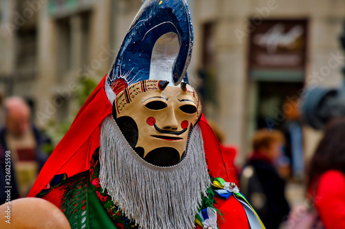 xinzo de limia pantalla ourense primer plano Máscara tradicional del Entroido. Ourense, Galicia. España. photo