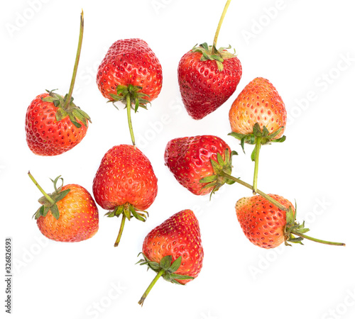 Fototapeta Naklejka Na Ścianę i Meble -  fresh strawberries from market isolated on white