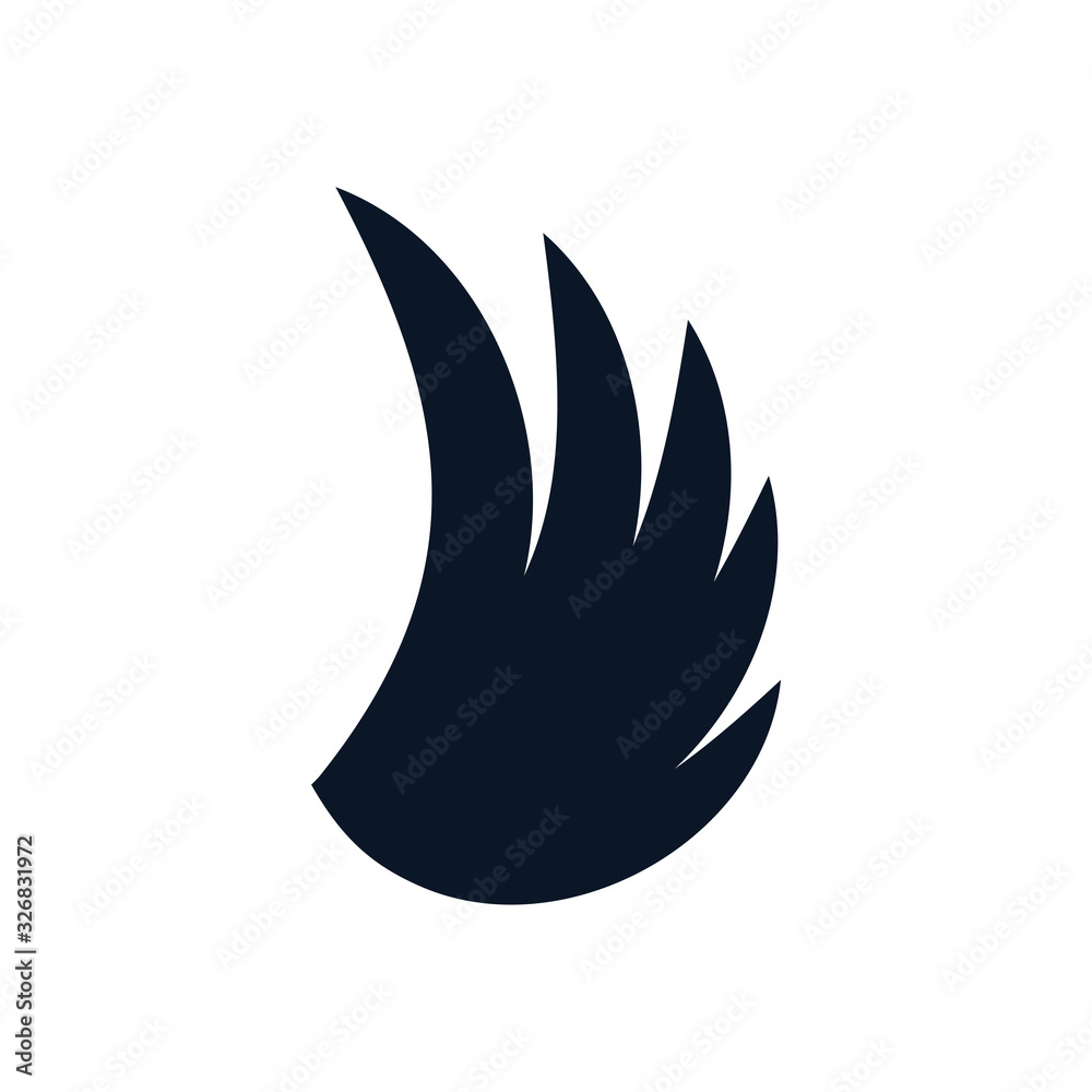 Obraz premium Isolated wing silhouette style icon vector design